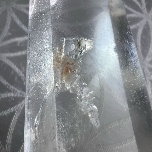 Clear Quartz Crystal Obelisk Meditation Tower (#3) - Picture 9 of 14